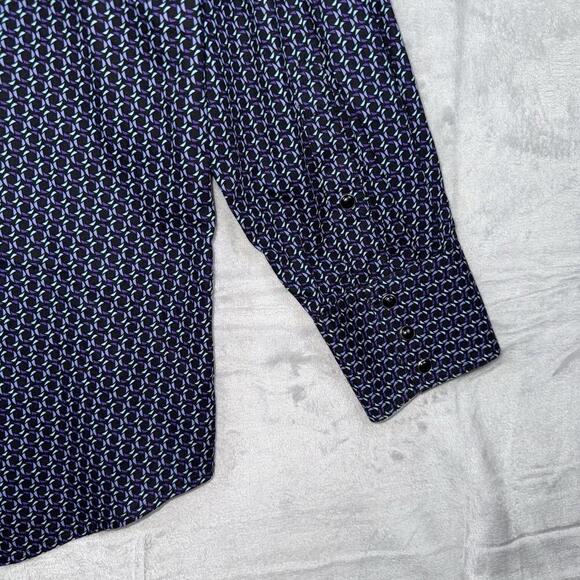 Roper Western Shirt Men’s L Snap Button geometric Patterned Long Sleeve Cowboy - Picture 5 of 12